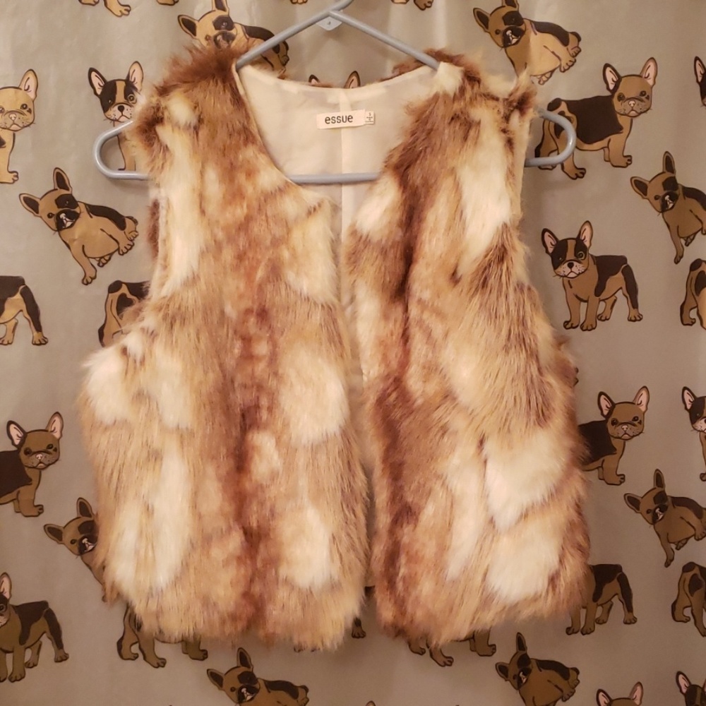 Faux fur vest size S